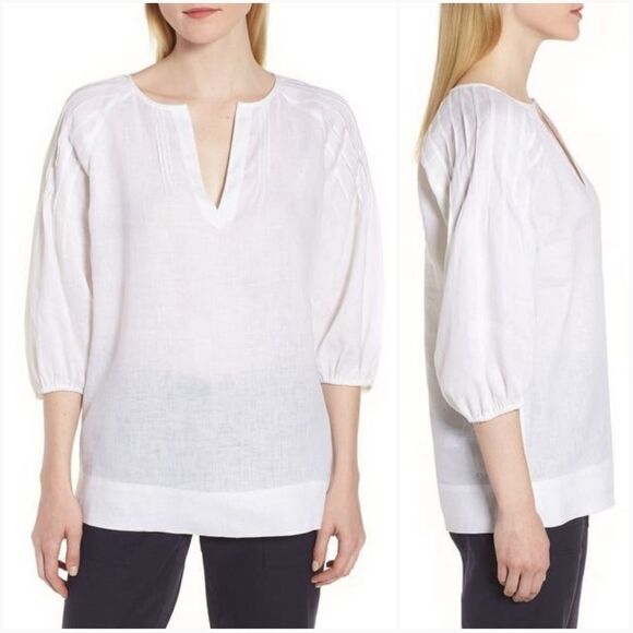 Nordstrom Signature Linen Knit Top Size Medium - Picture 1 of 10